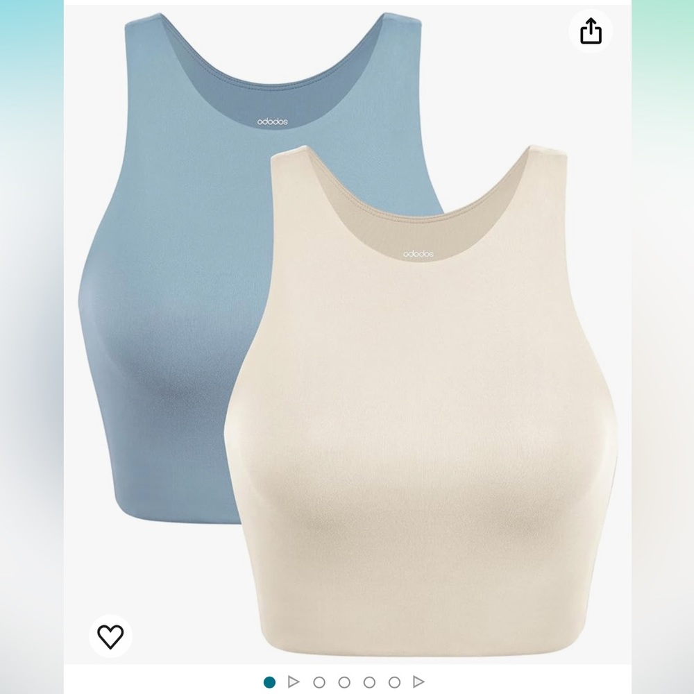 Razor back blue and white bra / tops